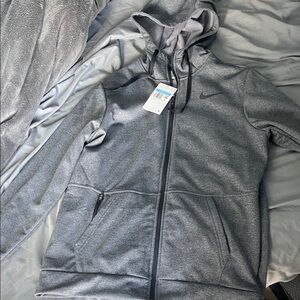 Nike Therma-Fit Athletic Full-Zip Hoodie in Charcoal